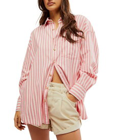 【送料無料】 フリーピープル レディース シャツ トップス Women's We The Free Freddie Cotton Shirt Coral Combo