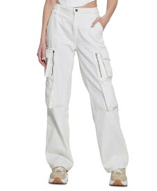 【送料無料】 ゲス レディース デニムパンツ ジーンズ ボトムス Women's Kori High Rise Wide Leg Cotton Cargo Jeans CLOUD WHITE