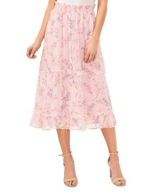【送料無料】 セセ レディース スカート ボトムス Women's Floral-Print Smocked-Waist Tiered Midi Skirt Corsage