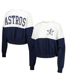 【送料無料】 47ブランド レディース パーカー・スウェット アウター Women's White Navy Houston Astros Take Two Bonita Pullover Sweatshirt White Navy