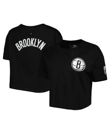 【送料無料】 プロスタンダード レディース Tシャツ トップス Women's Black Brooklyn Nets Classics Boxy T-shirt Black