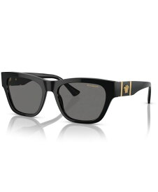 【送料無料】 ヴェルサーチ メンズ サングラス・アイウェア アクセサリー Men's Polarized Sunglasses VE4457 Black