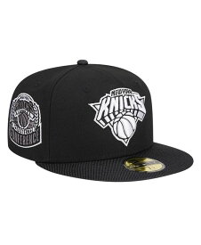 【送料無料】 ニューエラ メンズ 帽子 アクセサリー Men's Black New York Knicks Active Satin Visor 59FIFTY Fitted Hat Black