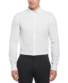 【送料無料】 ペリーエリス メンズ シャツ トップス Men's Slim-Fit Stretch Tonal Glen Plaid Button-Down Shirt Bright White