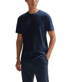 【送料無料】 ヒューゴボス メンズ Tシャツ トップス Men's Slim-Fit Short-Sleeved T-Shirt Dark Blue