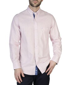【送料無料】 テーラーバード メンズ シャツ トップス Solid Linen Long Sleeve Shirt Blush pink
