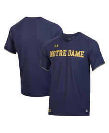 【送料無料】 アンダーアーマー メンズ シャツ トップス Men's Navy Notre Dame Fighting Irish Replica Baseball Jersey Navy