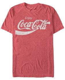 【送料無料】 フィフスサン メンズ Tシャツ トップス Coca-Cola Men's Vintage-Like Enjoy Coca-Cola Short Sleeve T-Shirt Red Heathe