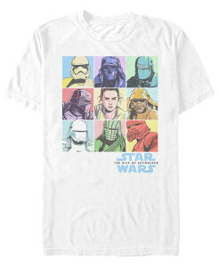 �t�B�t�X�T�� �����Y �g�b�v�X T�V���c Fifth Sun Star Wars Men's Rise of Skywalker Rainbow Pastel Character Box Up T-shirt White �z���C�g