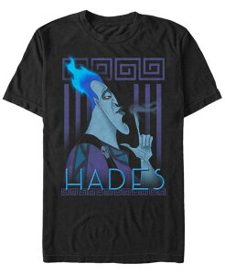 �t�B�t�X�T�� �����Y �g�b�v�X T�V���c Fifth Sun Disney Men's Hercules Hades Geometric Portrait Short Sleeve T-Shirt Black �u���b�N