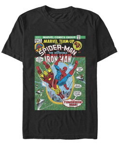 �t�B�t�X�T�� �����Y �g�b�v�X T�V���c Fifth Sun Men's Team Spidey Iron Man Short Sleeve Crew T-shirt Black �u���b�N