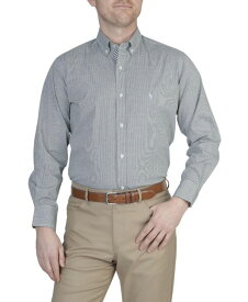 【送料無料】 テーラーバード メンズ シャツ トップス Men's Mini Gingham Cotton Stretch Long Sleeve Shirt Green