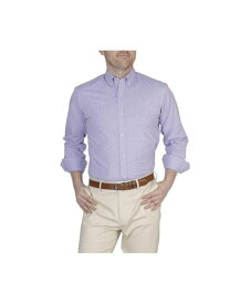 【送料無料】 テーラーバード メンズ シャツ トップス Men's Mini Gingham Cotton Stretch Long Sleeve Shirt Lilac