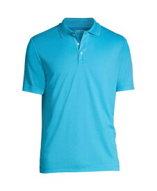 【送料無料】 ランズエンド メンズ ポロシャツ トップス School Uniform Men's Big & Tall Short Sleeve Solid Active Polo Shirt Brilliant turquoise