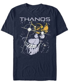 【送料無料】 フィフスサン メンズ Tシャツ トップス Marvel Men's Comic Collection Thanos Grin in Stars Short Sleeve T-Shirt Navy