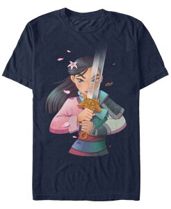 �t�B�t�X�T�� �����Y �g�b�v�X T�V���c Fifth Sun Disney Men's Mulan Anime Style Short Sleeve T-Shirt Navy �l�C�r�[
