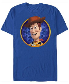 【送料無料】 フィフスサン メンズ Tシャツ トップス Disney Pixar Men's Toy Story Woody Circle Portrait Short Sleeve T-Shirt Royal