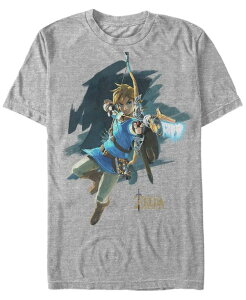 �t�B�t�X�T�� �����Y �g�b�v�X T�V���c Fifth Sun Nintendo Men's Legend of Zelda Breath of The Wind Links Jump Shot Short Sleeve T-Shirt Athletic H