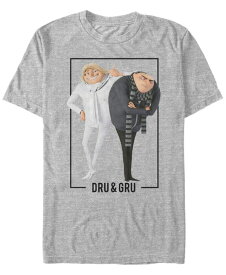【送料無料】 フィフスサン メンズ Tシャツ トップス Minions Illumination Men's Despicable Me 3 Dru And Gru Brothers Short Sleeve T-Shirt Athletic H