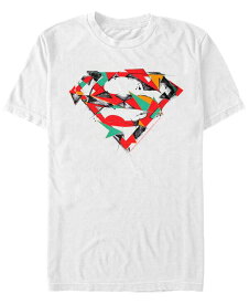 【送料無料】 フィフスサン メンズ Tシャツ トップス DC Men's Superman Geometric Chest Logo Short Sleeve T-Shirt White