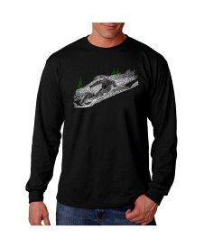 【送料無料】 エルエーポップアート メンズ Tシャツ トップス Men's Word Art - Ski Long Sleeve T-Shirt Black