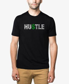 【送料無料】 エルエーポップアート メンズ Tシャツ トップス Men's Premium Blend Word Art Hustle T-shirt Black