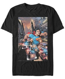 【送料無料】 フィフスサン メンズ Tシャツ トップス DC Men's Superman Bullets Action Poster Short Sleeve T-Shirt Black