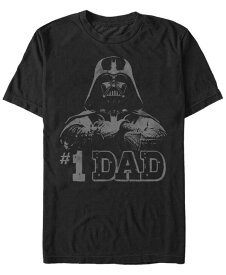 【送料無料】 フィフスサン メンズ Tシャツ トップス Men's Star Wars Vader 1 Dad Retro Father's Day Short Sleeve T-shirt Black