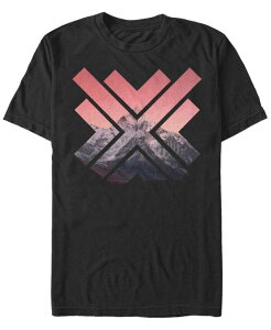 �t�B�t�X�T�� �����Y �g�b�v�X T�V���c Fifth Sun Men's Geo Mountain Short Sleeve Crew T-shirt Black �u���b�N