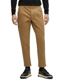 【送料無料】 ヒューゴボス メンズ カジュアルパンツ ボトムス Men's Tapered-Fit Trousers Medium Beige