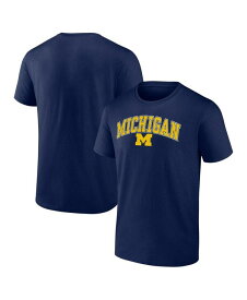 【送料無料】 ファナティクス メンズ Tシャツ トップス Men's Navy Michigan Wolverines Campus T-shirt Navy