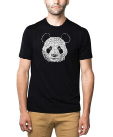 【送料無料】 エルエーポップアート メンズ Tシャツ トップス Mens Premium Blend Word Art T-Shirt - Panda Head Black