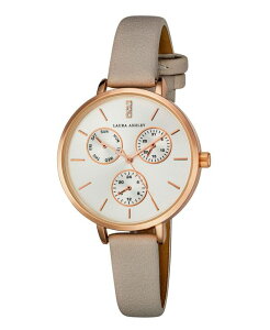 ���[���A�V�����C ���f�B�[�X �A�N�Z�T���[ �r���v Laura Ashley Women's Chrono Dial Gray Polyurethane Strap Watch 36mm Gray �O���[