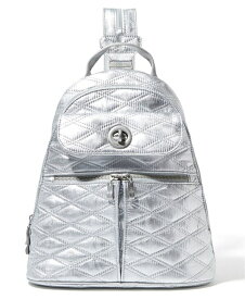 【送料無料】 バッガリーニ レディース バックパック・リュックサック バッグ Naples Convertible Backpack Silver Metallic Quilt
