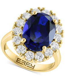 【送料無料】 エフィー レディース リング アクセサリー EFFY&reg; Lab Grown Ruby (6-3/4 ct. t.w.) & Lab Grown Diamond (1-3/8 ct. t.w.) Halo Ring in 14k Gold Sapphire