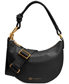 【送料無料】 ダナキャラン レディース ハンドバッグ バッグ Roslyn Small Leather Hobo Bag Black/gold