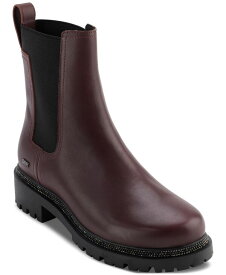 【送料無料】 ダナ キャラン ニューヨーク レディース ブーツ・レインブーツ シューズ Women's Rick Slip-On Moto Chelsea Booties Bordeaux/ Black