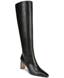 【送料無料】 サムエデルマン レディース ブーツ・レインブーツ シューズ Sylvia Wide-Calf Snip-Toe Knee-High Dress Boots Black Leather