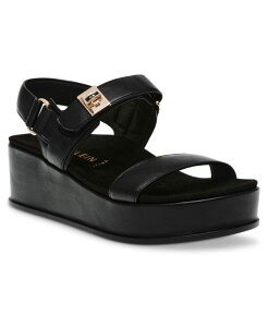 【送料無料】 アンクライン レディース サンダル シューズ Women's Verse Stay-Put Strap Platform Sandals Black Smooth