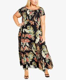 【送料無料】 アベニュー レディース ワンピース トップス Plus Size Raelynn Print Maxi Dress Tropicana