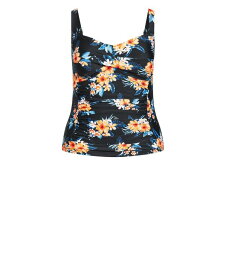 【送料無料】 アベニュー レディース トップのみ 水着 Women's Plus Size Twist Print Tankini Top Mia