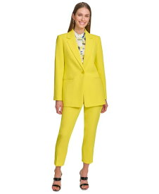 【送料無料】 ダナ キャラン ニューヨーク レディース ジャケット・ブルゾン ブレザー アウター Women's One-Button Blazer Fluro Yellow