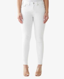 【送料無料】 トゥルーレリジョン レディース デニムパンツ ボトムス Women's Jennie Mid Rise Flap Skinny Jeans Optic White
