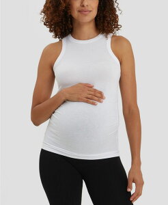 �m�� ���f�B�[�X �A���_�[�E�F�A �i�C�g�E�F�A NOM Maternity Women's The Tank Racerback Maternity Top White �z���C�g