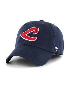 47 �u�����h �����Y �A�N�Z�T���[ �X�q '47 Brand Men's Navy Cleveland Indians Cooperstown Collection Franchise Fitted Hat Navy �l�C�r�[