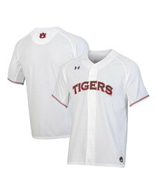 【送料無料】 アンダーアーマー メンズ シャツ トップス Men's White Auburn Tigers Softball Button-Up V-Neck Jersey White