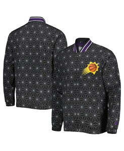 X^[^[ Y AE^[ WPbgEu] Te WPbg Starter Men's Black Phoenix Suns In-Field Play Fashion Satin Full-Zip Varsity Jacket Black ubN