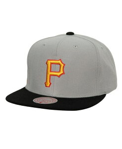�~�b�`�F��&�l�X �����Y �A�N�Z�T���[ �X�q Mitchell & Ness Men's Gray Pittsburgh Pirates Cooperstown Collection Away Snapback Hat Gray �O���[