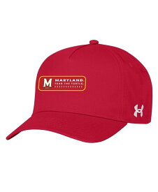 【送料無料】 アンダーアーマー メンズ 帽子 アクセサリー Men's Red Maryland Terrapins 2023 Sideline Adjustable Hat Red