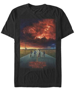 �t�B�t�X�T�� �����Y �g�b�v�X T�V���c Fifth Sun Men's Stranger Things Demagorgon Cloud Poster Short Sleeve T-Shirt Black �u���b�N